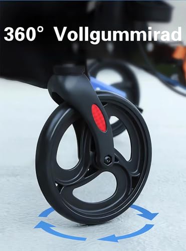 Andador plegable de aluminio ByteTecpeak R1 con asiento y cesta - Altura regulable